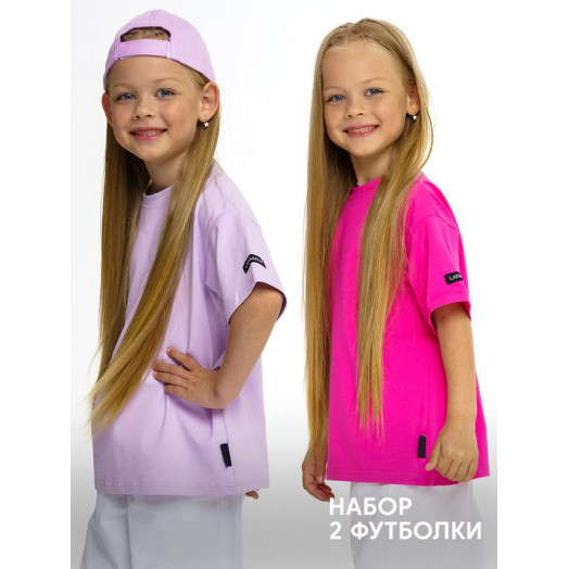 Комплект футболок от LF Kids, фуксия+сирень Комплект футболок от LF Kids, фуксия+сирень