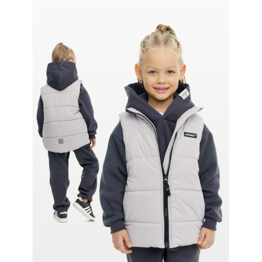 LF kids, жилет демисезонный, цвет светло-серый LF kids, жилет демисезонный, цвет светло-серый