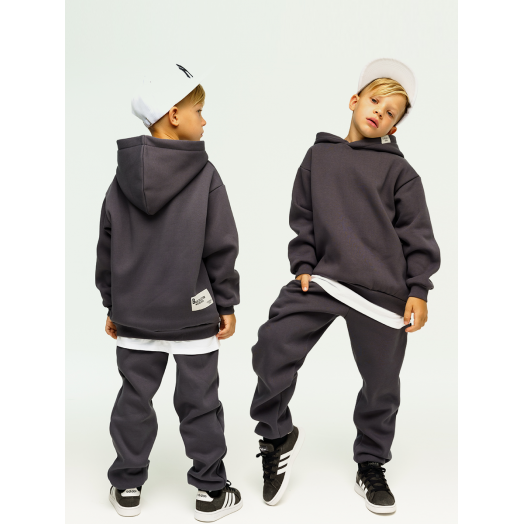 LF Kids, костюм "Over Comfort" с начесом, цвет графит LF Kids, костюм "Over Comfort" с начесом, цвет графит