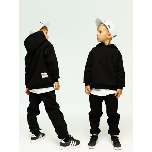LF Kids, костюм "Over Comfort" с начесом, цвет черный LF Kids, костюм "Over Comfort" с начесом, цвет черный