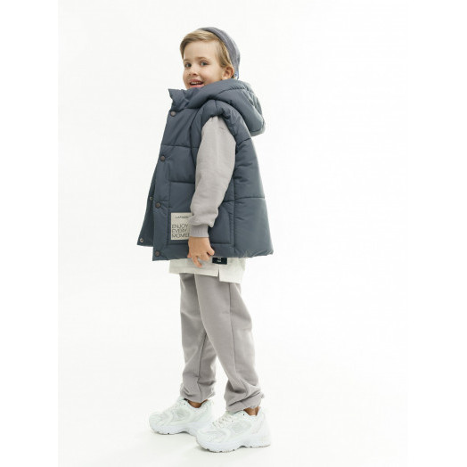LF kids, жилет демисезонный с капюшоном, цвет графит LF kids, жилет демисезонный с капюшоном, цвет графит
