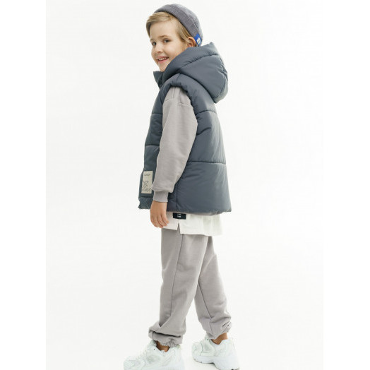 LF kids, жилет демисезонный с капюшоном, цвет графит LF kids, жилет демисезонный с капюшоном, цвет графит