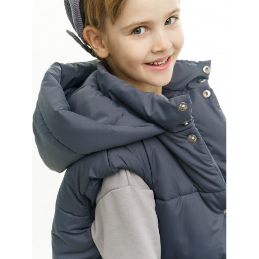 LF kids, жилет демисезонный с капюшоном, цвет графит LF kids, жилет демисезонный с капюшоном, цвет графит
