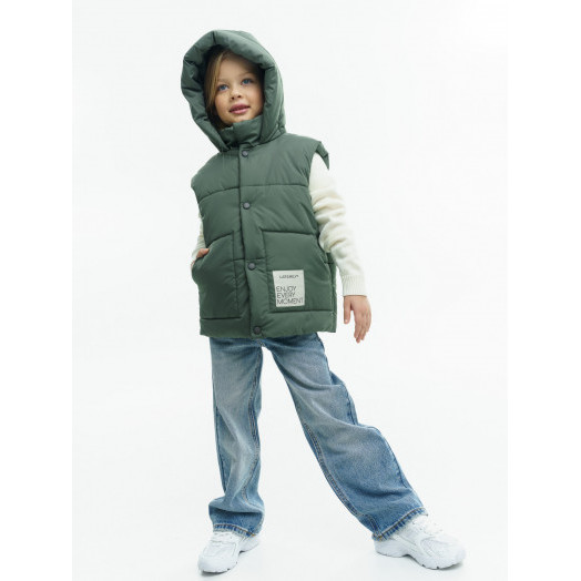 LF kids, жилет демисезонный с капюшоном, цвет хаки LF kids, жилет демисезонный с капюшоном, цвет хаки