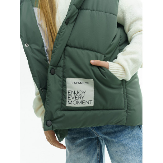 LF kids, жилет демисезонный с капюшоном, цвет хаки LF kids, жилет демисезонный с капюшоном, цвет хаки