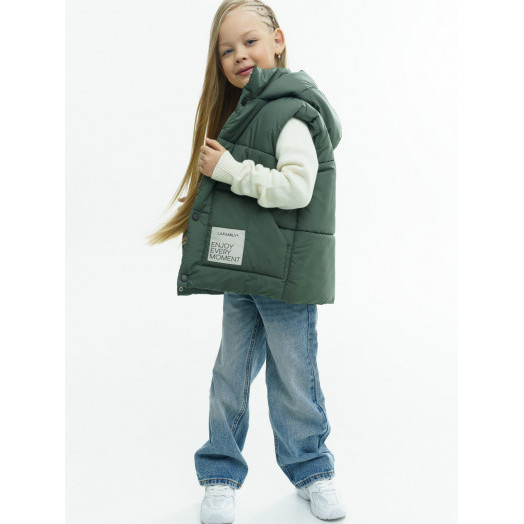 LF kids, жилет демисезонный с капюшоном, цвет хаки LF kids, жилет демисезонный с капюшоном, цвет хаки
