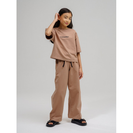 LF kids, костюм летний для девочки (штаны+футболка) Цвет капучино LF kids, костюм летний для девочки (штаны+футболка) Цвет капучино