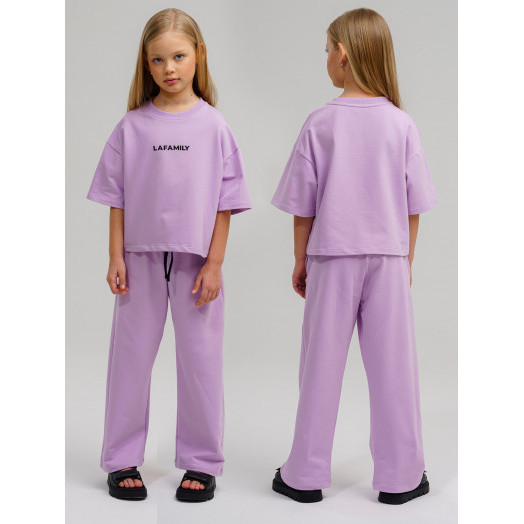 LF kids, костюм летний для девочки (штаны+футболка) Цвет сиреневый LF kids, костюм летний для девочки (штаны+футболка) Цвет сиреневый