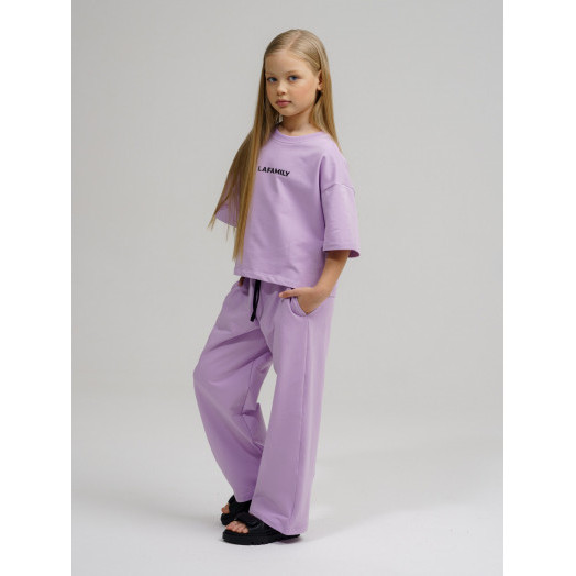 LF kids, костюм летний для девочки (штаны+футболка) Цвет сиреневый LF kids, костюм летний для девочки (штаны+футболка) Цвет сиреневый