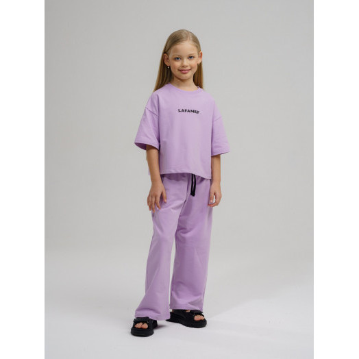 LF kids, костюм летний для девочки (штаны+футболка) Цвет сиреневый LF kids, костюм летний для девочки (штаны+футболка) Цвет сиреневый