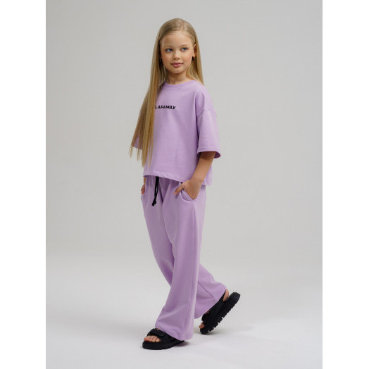 LF kids, костюм летний для девочки (штаны+футболка) Цвет сиреневый LF kids, костюм летний для девочки (штаны+футболка) Цвет сиреневый