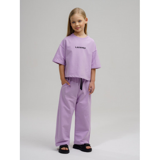 LF kids, костюм летний для девочки (штаны+футболка) Цвет сиреневый LF kids, костюм летний для девочки (штаны+футболка) Цвет сиреневый