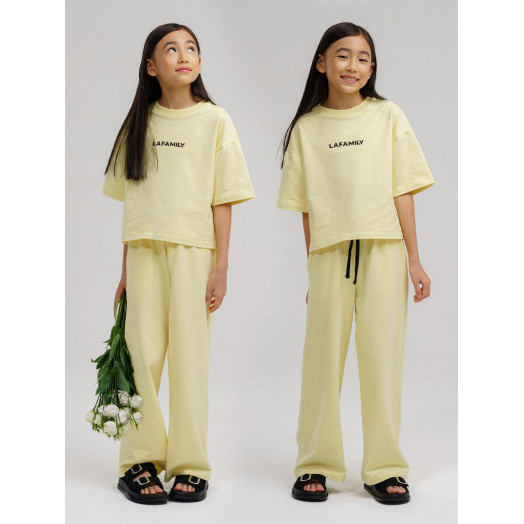 LF kids, костюм летний для девочки (штаны+футболка) Цвет желтый LF kids, костюм летний для девочки (штаны+футболка) Цвет желтый