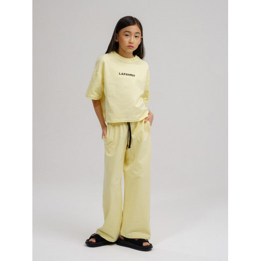 LF kids, костюм летний для девочки (штаны+футболка) Цвет желтый LF kids, костюм летний для девочки (штаны+футболка) Цвет желтый