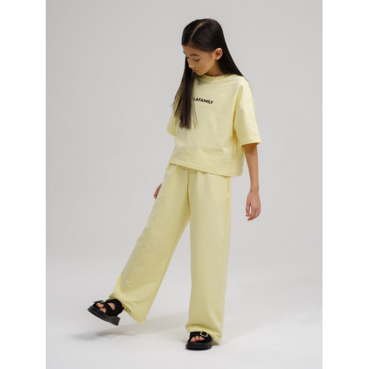LF kids, костюм летний для девочки (штаны+футболка) Цвет желтый LF kids, костюм летний для девочки (штаны+футболка) Цвет желтый