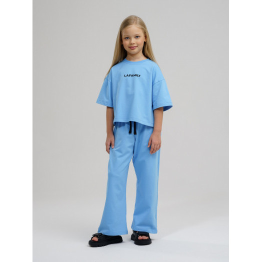 LF kids, костюм летний для девочки (штаны+футболка) Цвет голубой LF kids, костюм летний для девочки (штаны+футболка) Цвет голубой