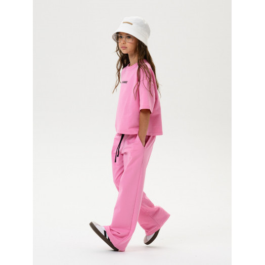 LF kids, костюм летний для девочки (штаны+футболка) Цвет розовый LF kids, костюм летний для девочки (штаны+футболка) Цвет розовый