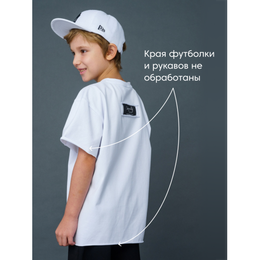 Футболка oversize от LF Kids, цвет белый Футболка oversize от LF Kids, цвет белый