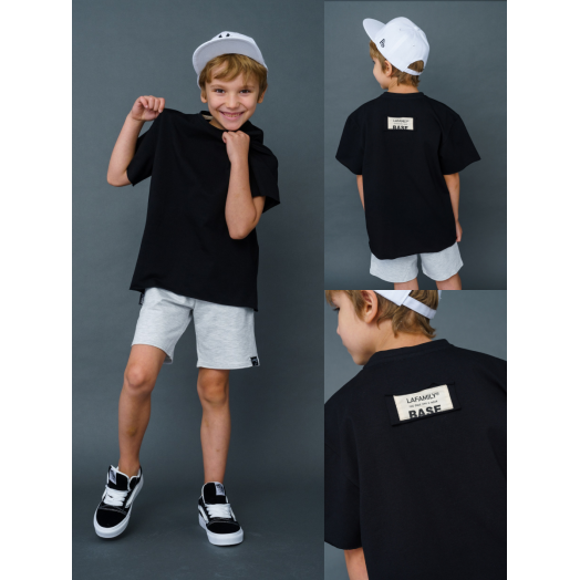 Футболка oversize от LF Kids, цвет черный Футболка oversize от LF Kids, цвет черный