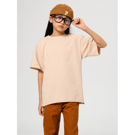 Футболка oversize от LF Kids, цвет кремовый Футболка oversize от LF Kids, цвет кремовый