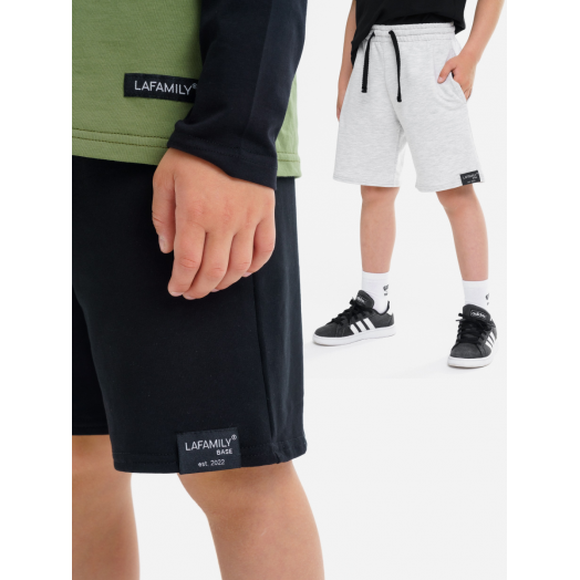 Комплект шорт от LF Kids, цвет черный/меланж Комплект шорт от LF Kids, цвет черный/меланж