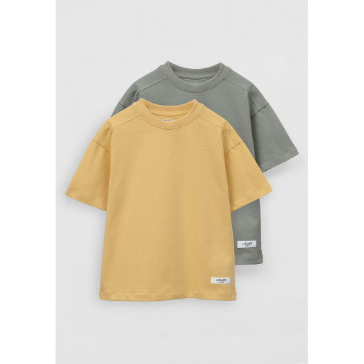 Комплект футболок от LF Kids, цвет желтый+серый Комплект футболок от LF Kids, цвет желтый+серый