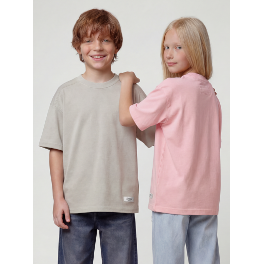 Комплект футболок от LF Kids, цвет розовый+светло-серая Комплект футболок от LF Kids, цвет розовый+светло-серая