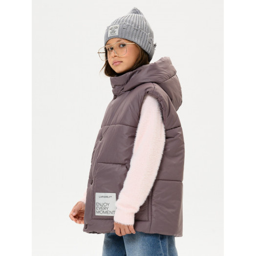 LF kids, жилет демисезонный с капюшоном, цвет розовый LF kids, жилет демисезонный с капюшоном, цвет розовый