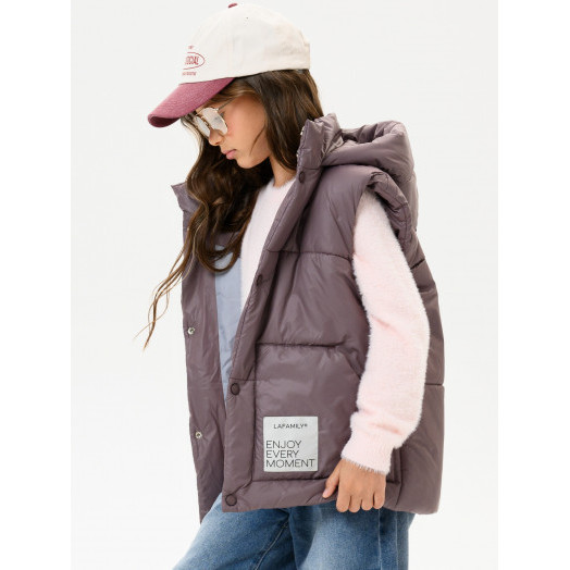 LF kids, жилет демисезонный с капюшоном, цвет розовый LF kids, жилет демисезонный с капюшоном, цвет розовый