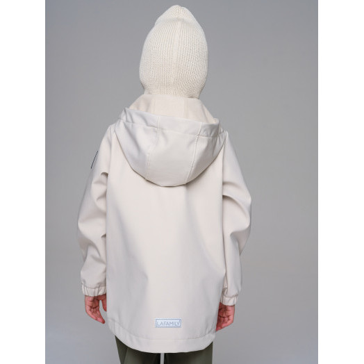 LFkids,  костюм софтшелл непромокаемый цвет молочный + оливковый