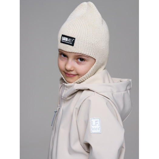 LFkids,  костюм софтшелл непромокаемый цвет молочный + оливковый