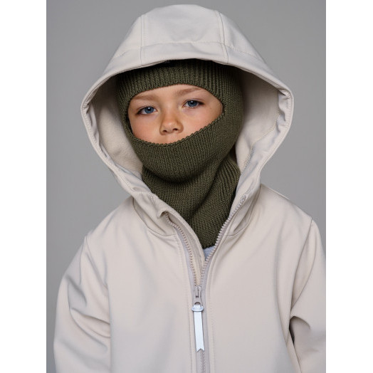 LFkids,  костюм софтшелл непромокаемый цвет молочный + оливковый