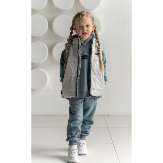 LF kids, жилет демисезонный, цвет светло-серый LF kids, жилет демисезонный, цвет светло-серый