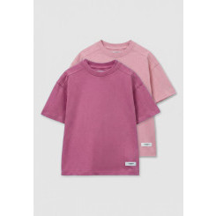 Комплект футболок от LF Kids, цвет винный+пудровый Комплект футболок от LF Kids, цвет винный+пудровый