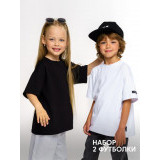Комплект футболок от LF Kids, черный+белый Комплект футболок от LF Kids, черный+белый
