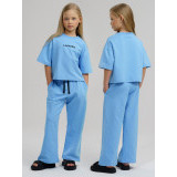 LF kids, костюм летний для девочки (штаны+футболка) Цвет голубой LF kids, костюм летний для девочки (штаны+футболка) Цвет голубой