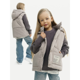 LF kids, жилет демисезонный с капюшоном, цвет серо-бежевый LF kids, жилет демисезонный с капюшоном, цвет серо-бежевый